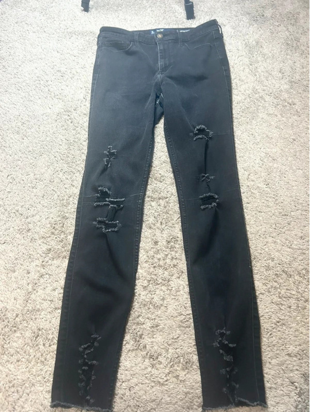 Black ripped Hollister jeans